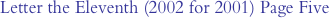 Letter the Eleventh (2002 for