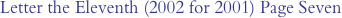 Letter the Eleventh (2002 for
